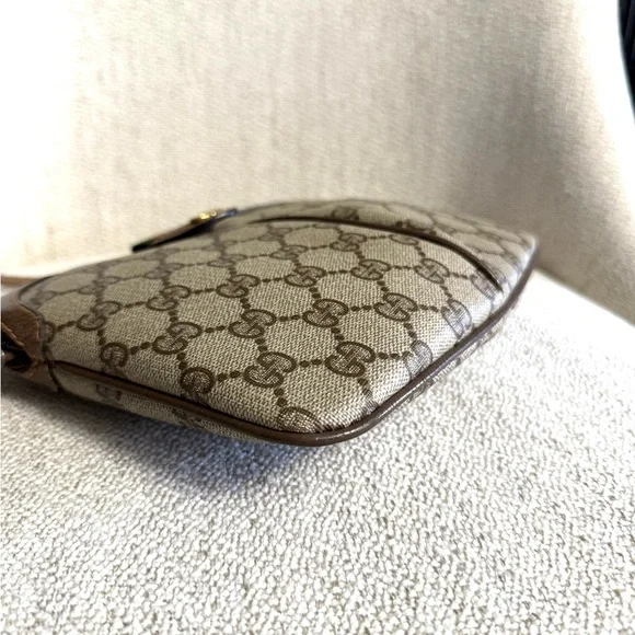 Gucci authentic brown monogram canvas crossbody bag
